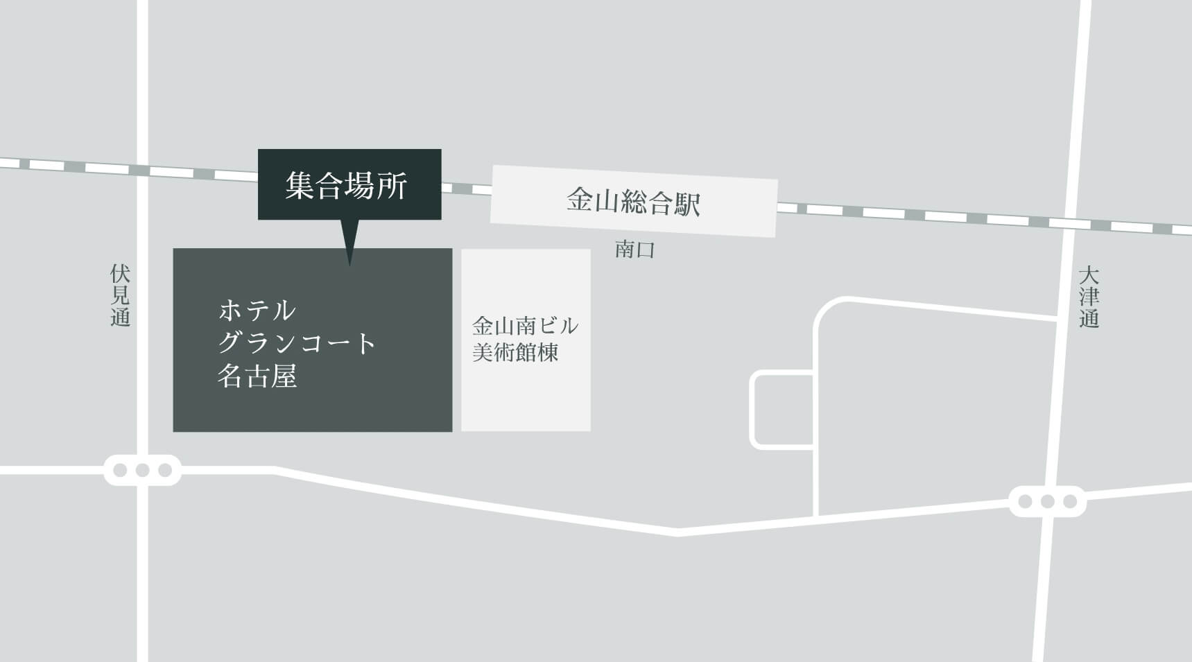 金山駅南口 集合場所マップ