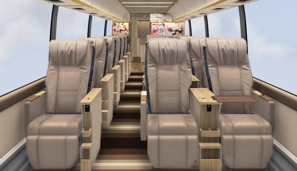 全18席のゆとりあるシート