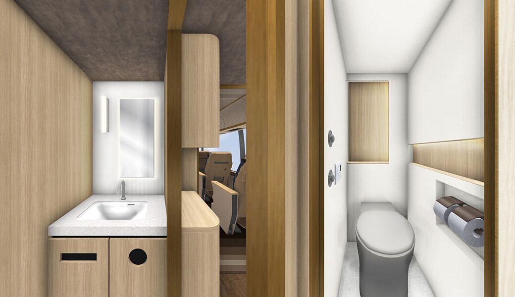 化粧室を​完備